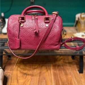 Louis Vuitton Speedy 25 Bandoulière Empreinte Leather